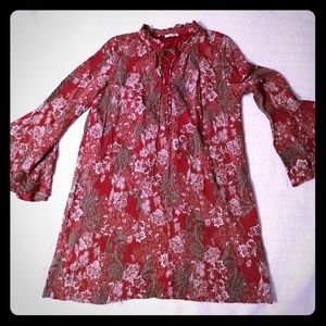 Tunic/dress with large bell sleeves